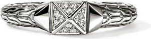 John Hardy Icon Stud Ring with Pav&eacute; Diamonds in Silver at Nordstrom, Size 6