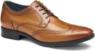 Johnston & Murphy Gibbons Wingtip Derby in Tan Hand-Stained Full Grain at Nordstrom Rack, Size 11.5