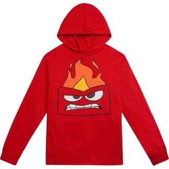 Disney Inside Out Long Sleeve Hooded T-Shirt in Anger Red at Nordstrom, Size Xx-Large