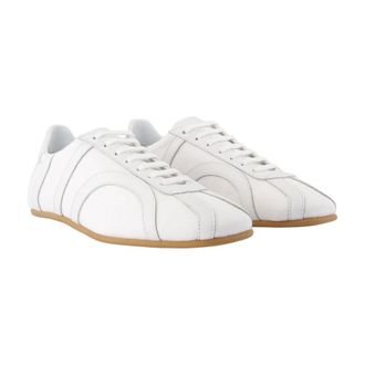 Toteme Womens Cotton Canvas Sneaker White
