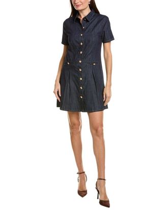 Ellen Tracy Button Front Denim Dress