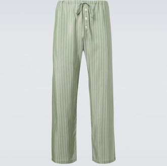 Bode Sylvan striped silk straight pants
