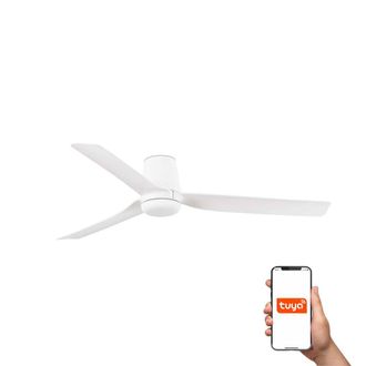 Netlighting Punt Tub Medium 3 Blade Ceiling Fan Matt White Tuya Smart System