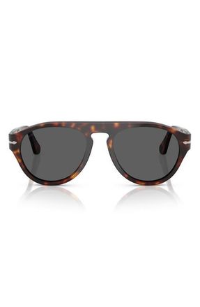 Persol 56mm Pilot Sunglasses in Havana /Dark Grey at Nordstrom