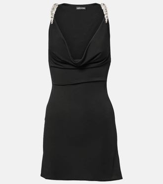 DAVID KOMA Crystal-embellished minidress