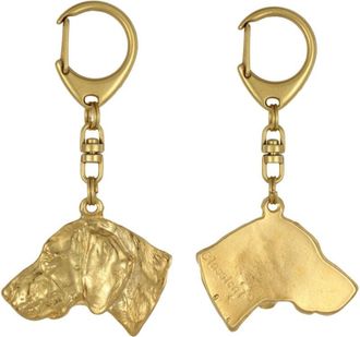 OEM Weimaraner - Llavero De Perro Ba&ntilde;ado En Oro, Decoraci&oacute;n De Bolsos, Accesorio De Lujo De Art-dog