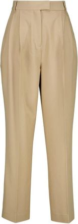 Barbour Fawne Straight-Leg Broeken - Dames - Broeken - Beige - S - Katoen - Broeken