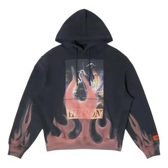 Heron Preston Heron Times Flames Hoodie Black HMBB024S23JER0071025