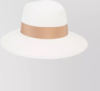 Borsalino panama hat with bow detail and ribbon band