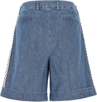 Valentino Garavani Mens Denim Bermuda Shorts Mediumbluedenim Cotton