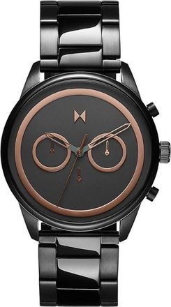 MVMT Chronograph Powerlane Roestvrijstalen Horloge - Heren - Horloges - Zwart - ONE Size - Accessoires