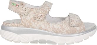 Mephisto Schoenen, Dames, Beige, 38 EU, Leer, Sandaal met brede pasvorm - Beige