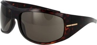 HUGO BOSS Accessoires, Dames, Bruin, ONE Size, Oversized Shield Zonnebril