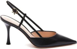Gianvito Rossi Ascent Slingback Pumps - Dames - Pumps - Zwart - 40 EU - Leer - Schoenen