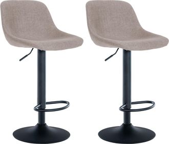 Clp Clp - Set De 2 Taburetes De Bar Loft Gris Topo Tela