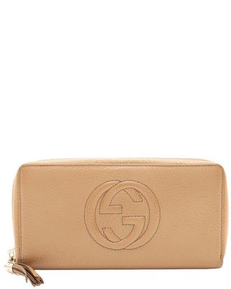 Gucci Beige Leather Soho Zip Around Wallet (Authentic Pre-Loved)