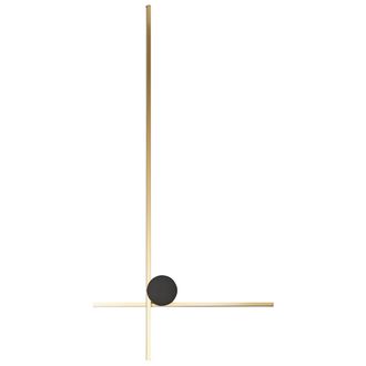 Beliani L&aacute;mpara Led De Pared Moderna Iluminaci&oacute;n Pantalla Aluminio Hierro Base Negra Sal&oacute;n Dormitorio Dorado Nuevo