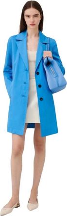 Marella Stijlvolle Trenchcoat - Large - Dames - Mantel - Blauw - L - Jassen