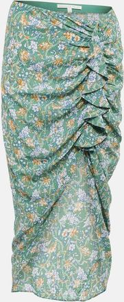 Veronica Beard Hazel floral asymmetric midi skirt