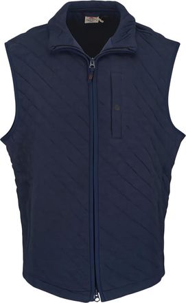 Faherty quilted zip-up gilet - Blue
