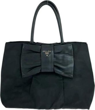 Prada Pre-owned Shoulder Bags, female, Black, Size: ONE SIZE Pre-owned Nylon prada-bags