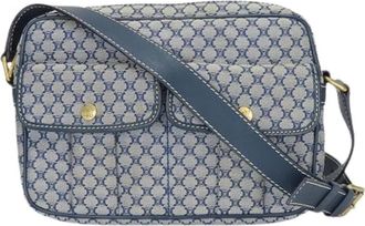 Celine Pre-owned Macadam Schoudertas - Dames - Vintage Schoudertas - Blauw - ONE Size - Leer - Vintage