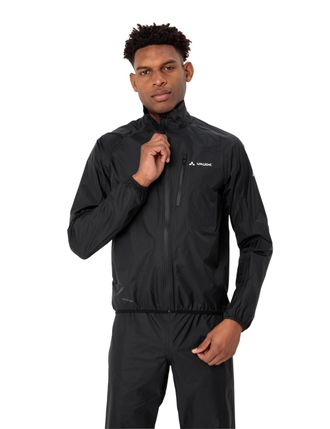 Vaude Fahrradjacke VAUDE MENS DROP JACKET III, Herren, Gr. 4XL, schwarz (schwarz, schwarz), Obermaterial: 100% Polyester, normal, Jacken Fahrradjacke, f&uuml;r R