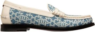 Bally Coelo Logo Cotton Denim Loafers, Brand Size 36 ( US Size 5.5 )