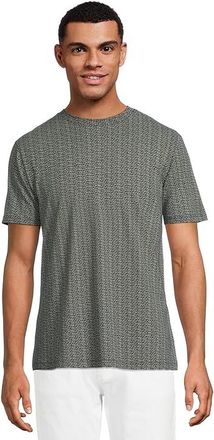 A|X Armani Exchange All Over Logo T-Shirts Mens T Shirt Black Circle Ax Logo : SM, Cotton