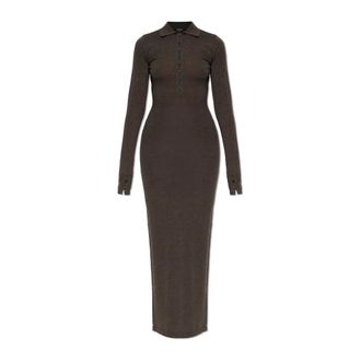 Jacquemus Knitted Dresses, female, Brown, Size: 2XS Wool Turtleneck Dress Polo