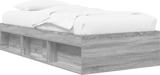 vidaXL Estructura De Cama Con Almacenamiento Sonoma Gris 80 X 200 Cm Vidaxl