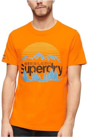 Superdry T-Shirts, male, Orange, Size: XL Outdoor Landscape T-shirt