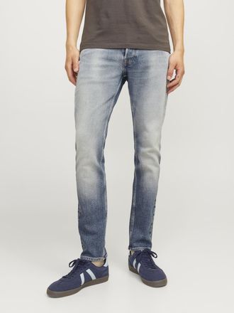 Jack & Jones Slim-fit-Jeans JACK & JONES JJIGLENN JJCOOPER CJ 091 NOOS, Herren, Gr. 28, L&auml;nge 32, blau (blau denim), Denim/Jeans, Obermaterial: 99% Baumwolle, 1% E