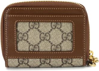 Gucci Beige Brown Gg Supreme Leather Wallet (Bi-Fold) (Pre-Owned)