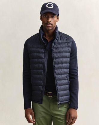 GANT Mens Jacket in Dark Blue Recycled Material - Size Large