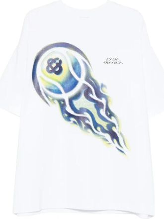 Casablanca T-shirt met grafische print - Heren - T-shirts - Wit - L - Katoen - Tops