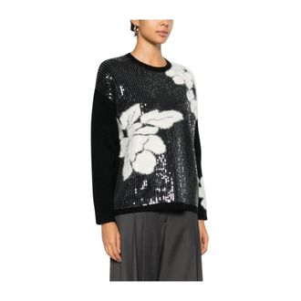 Pennyblack Truien & Vesten, Dames, Zwart, M, Wol, Godezia Round-neck Truien