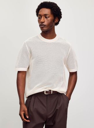 Profuomo Mens Mesh knit sweater