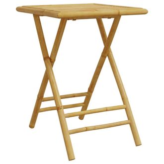 vidaXL Mesa Plegable De Jard&iacute;n De Bamb&uacute; 55x55x75 Cm Vidaxl