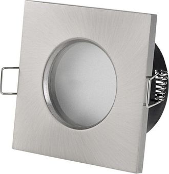 Trade Shop Trade Shop - Apoyo Porta Faretto Da Incasso Lampadine Led Mr16 Par16 Quadrato Acciaio 75mm