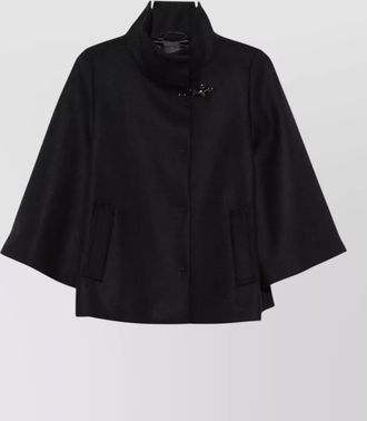 Fay wool blend funnel neck cape