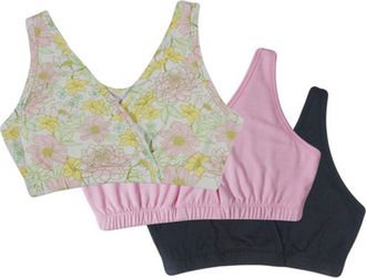Everly Grey Paisley During & After 3-Piece Maternity/Nursing Sleep Bras in Begonia at Nordstrom, Size X-Large D