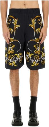 Versace Jeans Couture Heren, Korte broeken, Zwart, Maat: XL Viscose