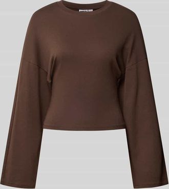Noisy May Longsleeve mit weiten Ärmeln Modell EDEN in Dunkelbraun, Größe XL