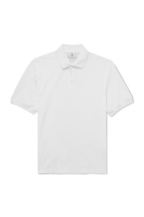 Brunello Cucinelli Slim-Fit Cotton-Piqu&eacute; Polo Shirt