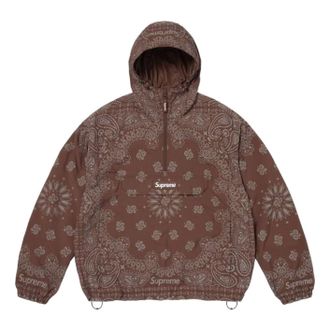 SUPREME SS26 Reflective Bandana Anorak Brown SUP-SS26-293-BRN