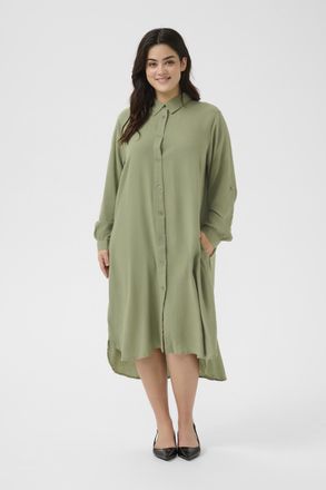 Kaffe Curve Jurk Loose fit Oil Green
