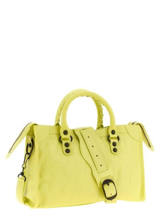Balenciaga Le City S Lambskin Leather Top Handle Bag - Yellow
