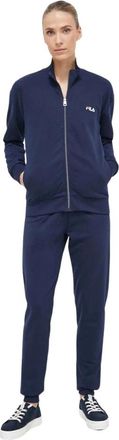 Fila Trainingspak met geborduurd logo en rits - Dames - Trainingspakken - Blauw - XS - Katoen - Fitness