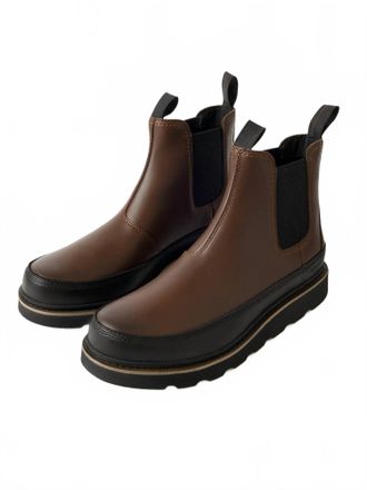 Sorel Mens Slabtown Chelsea Boots In Brown/black